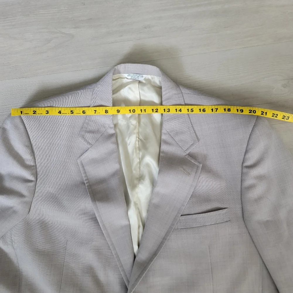 John Weitz Tan Sport Coat with Gold Buttons